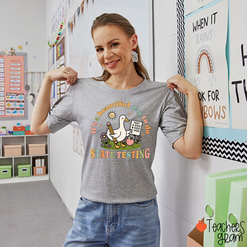 It's A Beautiful Day To Do State Testing Teacher T-Shirt