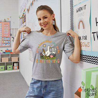 It's A Beautiful Day To Do State Testing Teacher T-Shirt