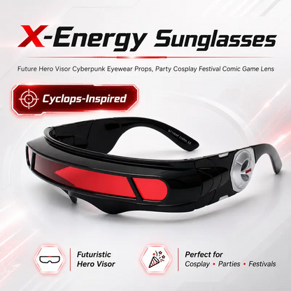 Futuristic Cyclops Visor Sunglasses – Cyberpunk Cosplay Party & Festival Eyewear